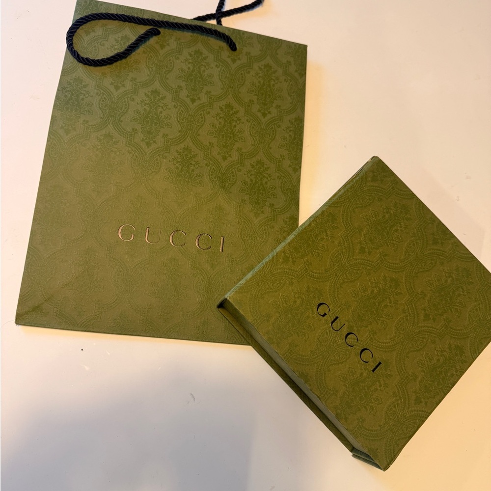 Gucci Olive Green Bag and Box Set
